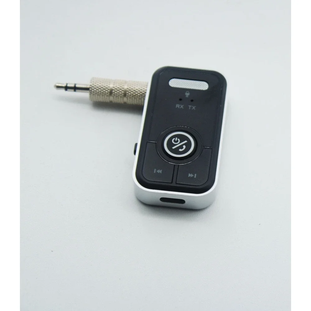 T67 2 in 1 Wireless Audio Transmitter Receiver Adapter 3.5mm Aux Black Silver